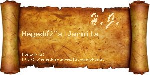 Hegedűs Jarmila névjegykártya